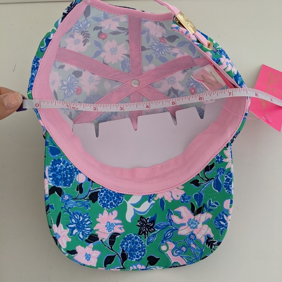 NWT! Lilly Pulitzer Run Around Hat In Spearmint Gold Till You Drop Accessoriesf - Picture 7 of 10
